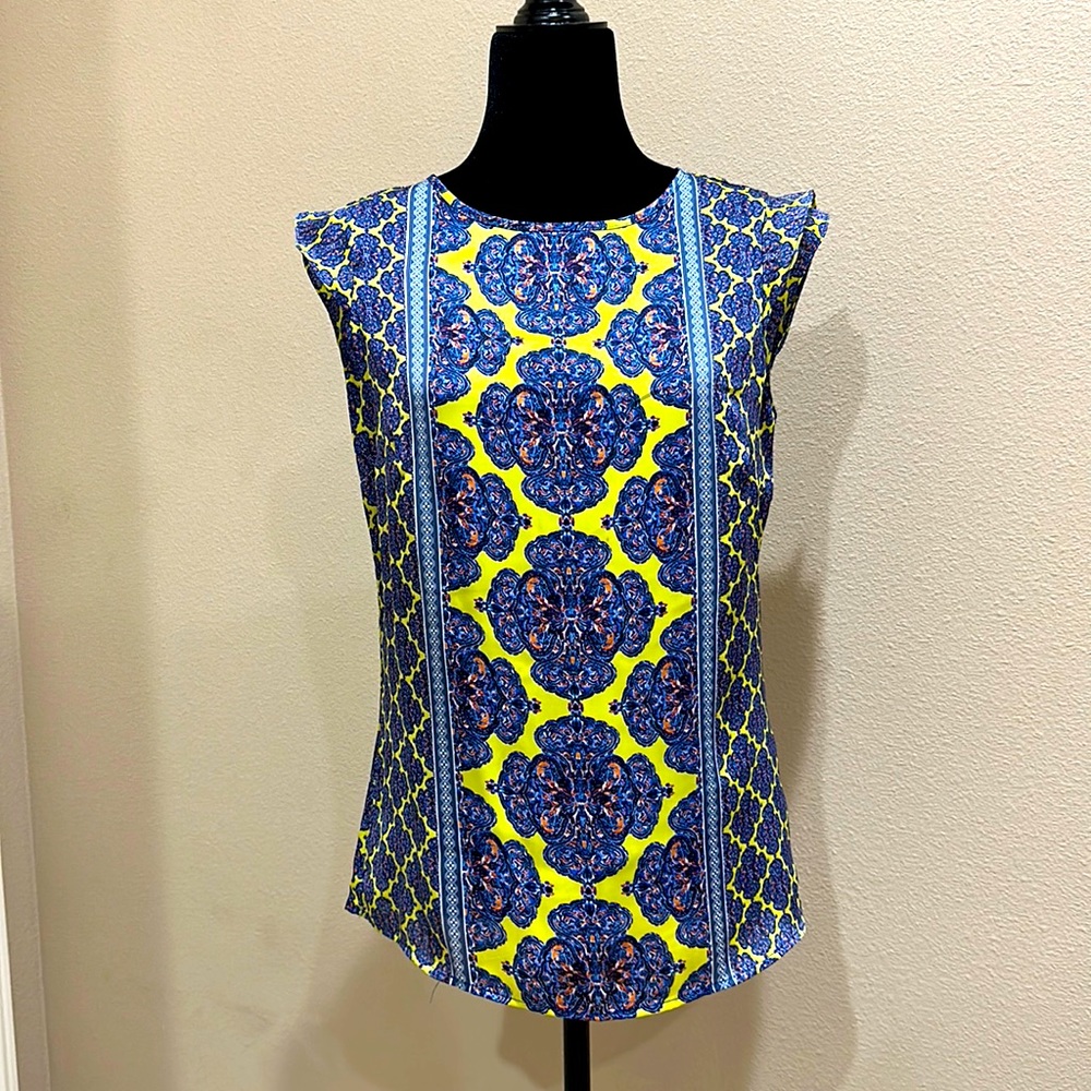 👚 Purple and like green paisley blouse 👚